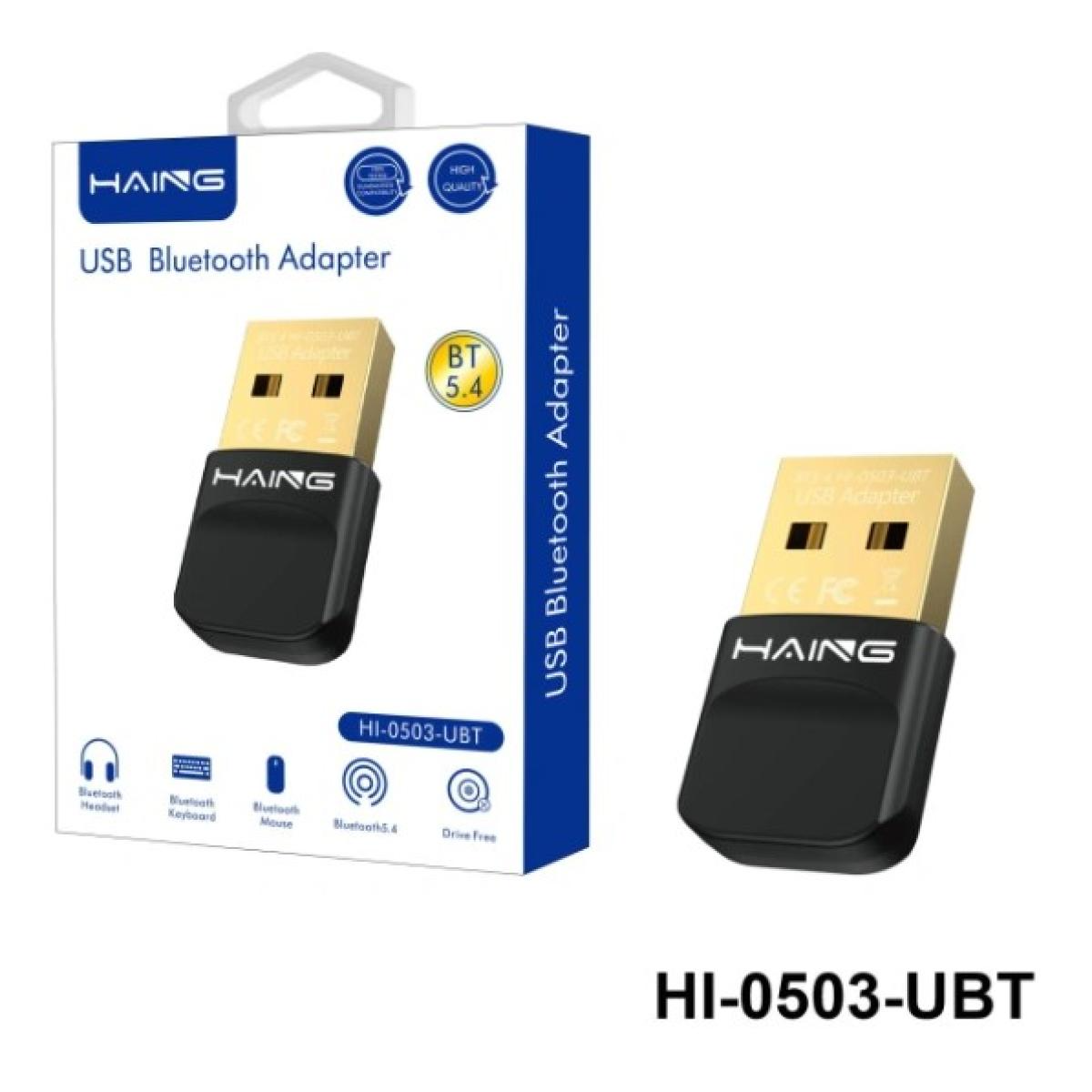 HAING HI-0503-UBT USB Bluetooth 5.4 Adapter Wireless Dongle HAING HI-0503-UBT USB Bluetooth 5.4 Adapter Wireless Dongle